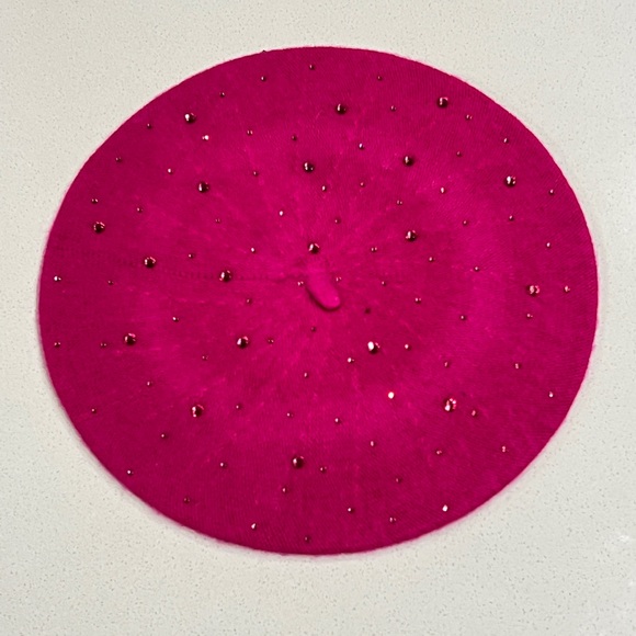 🖤 25A. Rhinestone Beret - Picture 7 of 7